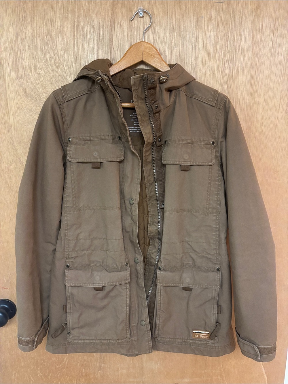 L.L. Bean Woman’s Utility Hooded Jacket in Brown
